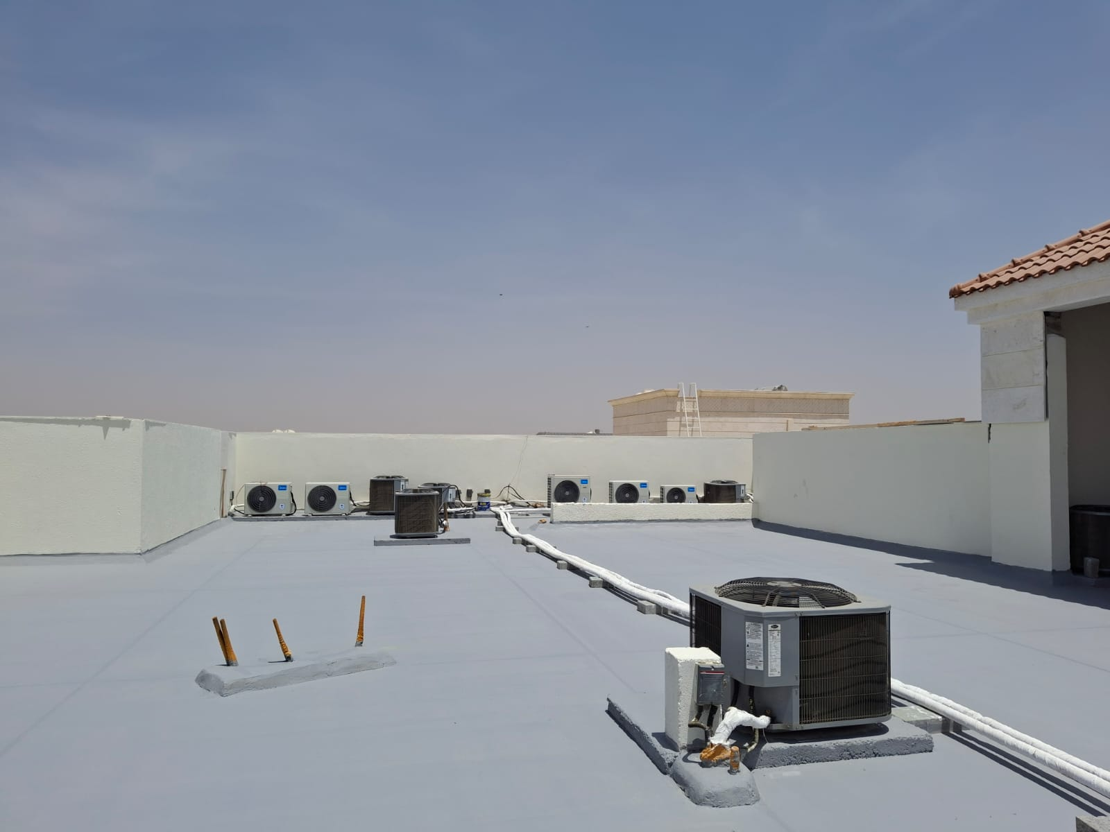 AC Unit Base Waterproofing Project